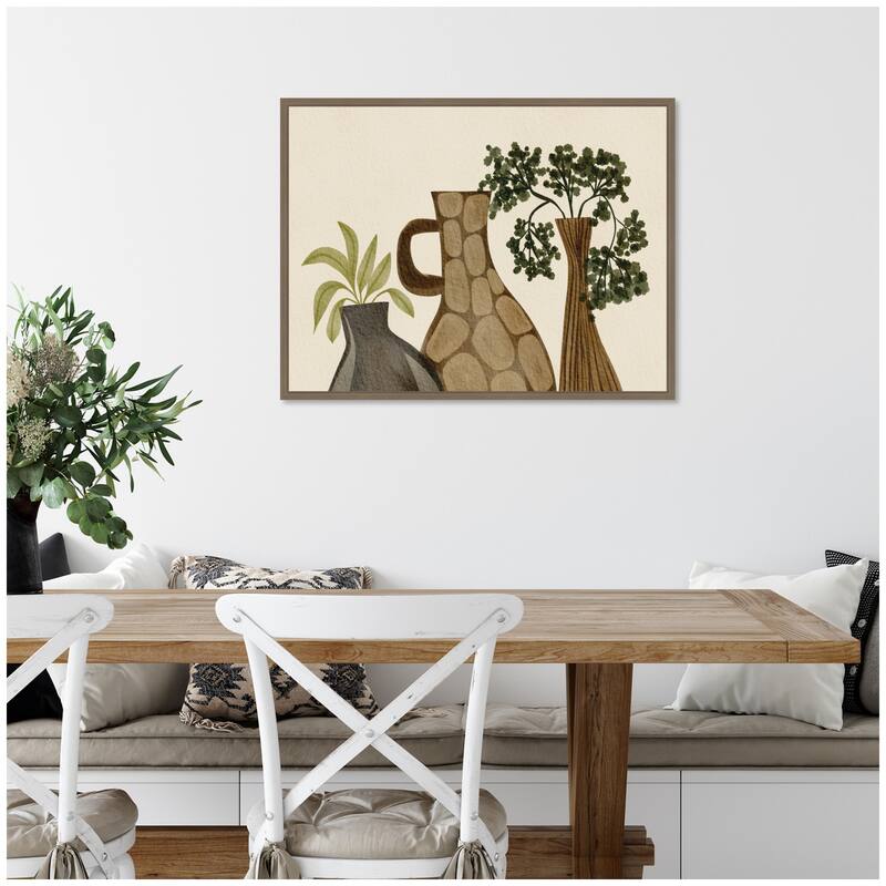 Kate and Laurel Rustic Stilllife 02 by Nikita Jariwala Framed Canvas Wall Art Print