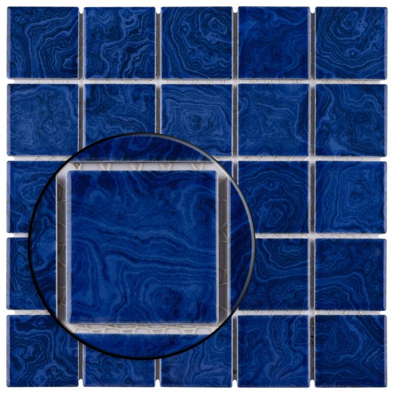 Merola Tile Resort Marine Blue 12" x 12" Porcelain Floor and Wall Tile