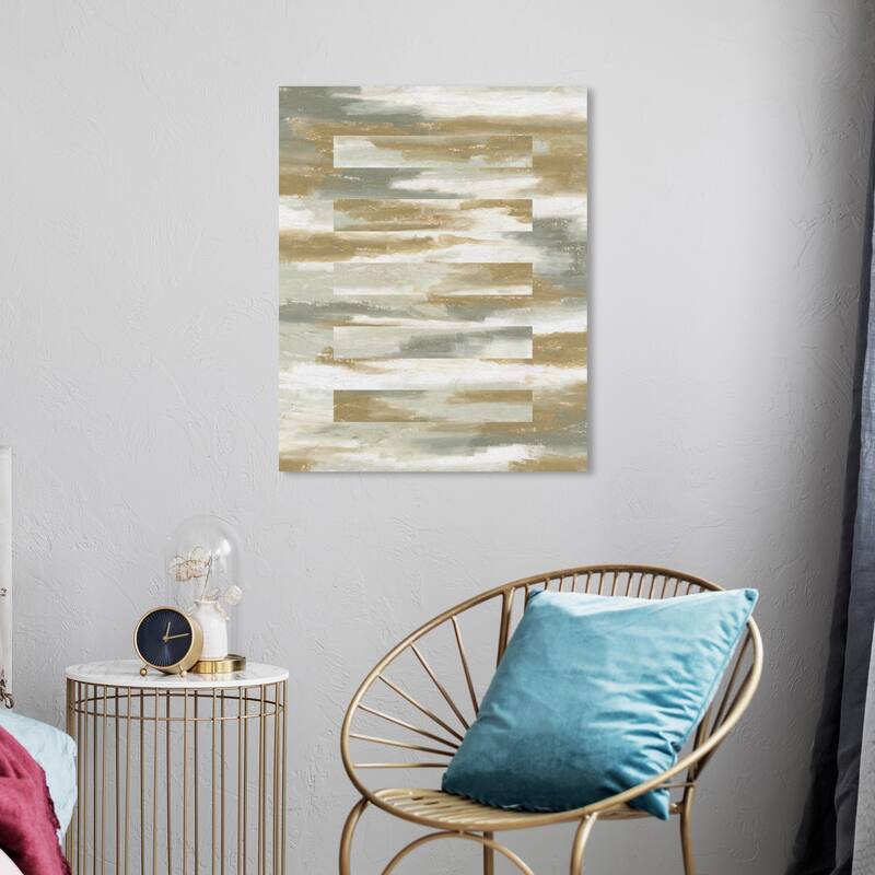 Wynwood Studio Canvas Abstract Thin Metal Sheets Gray Modern & Contemporary Wall Art Canvas Print - 20 x 24
