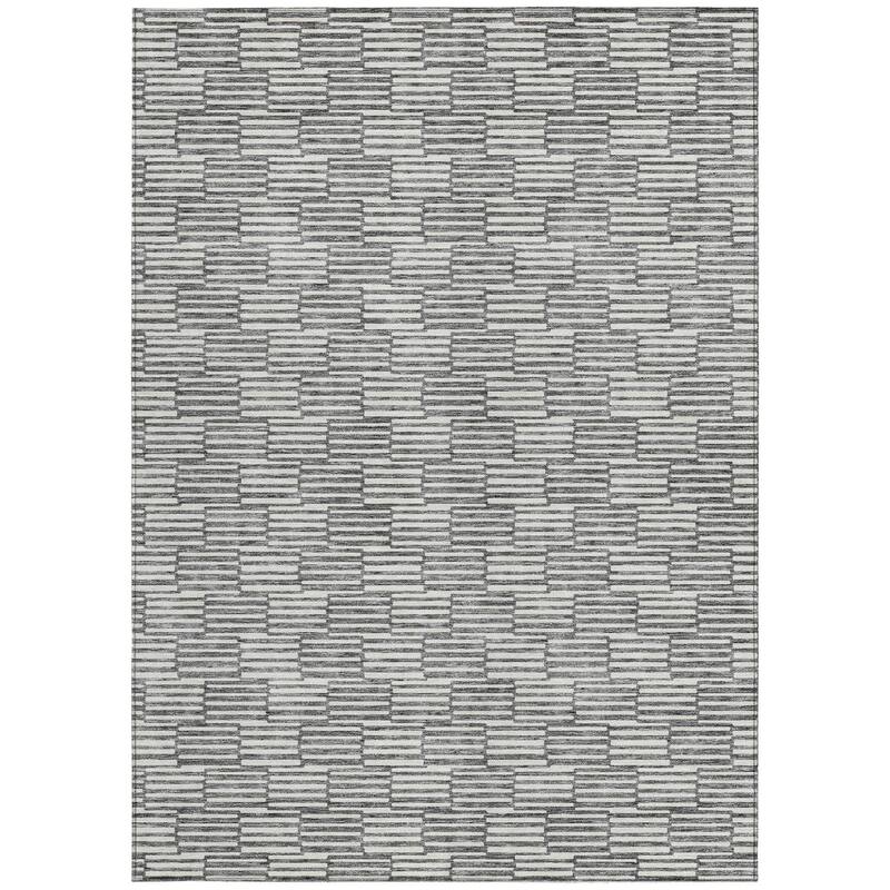 HomeRoots Geometric Transitional Rectangle Outdoor Rug