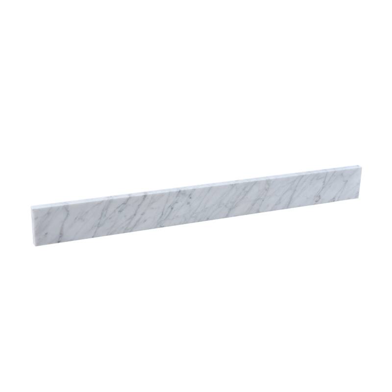 30 in. Marble Backsplash in Carrara White - One 30-inch backsplash
