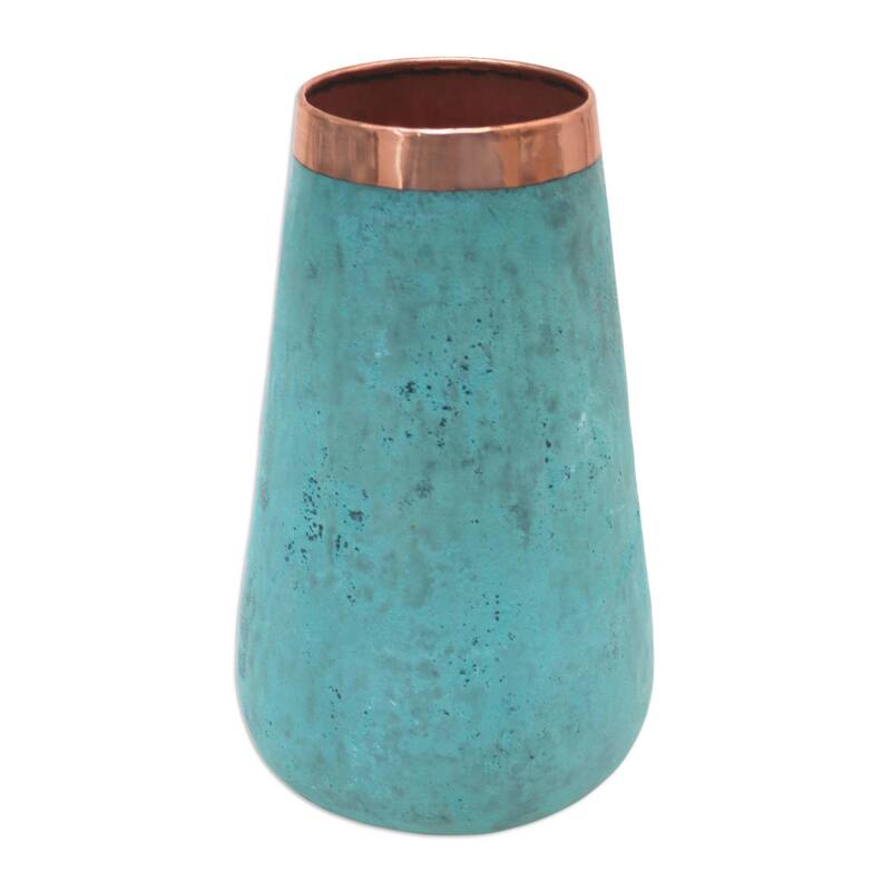 Novica Handmade Royal Java Copper Vase (8.25 Inch)