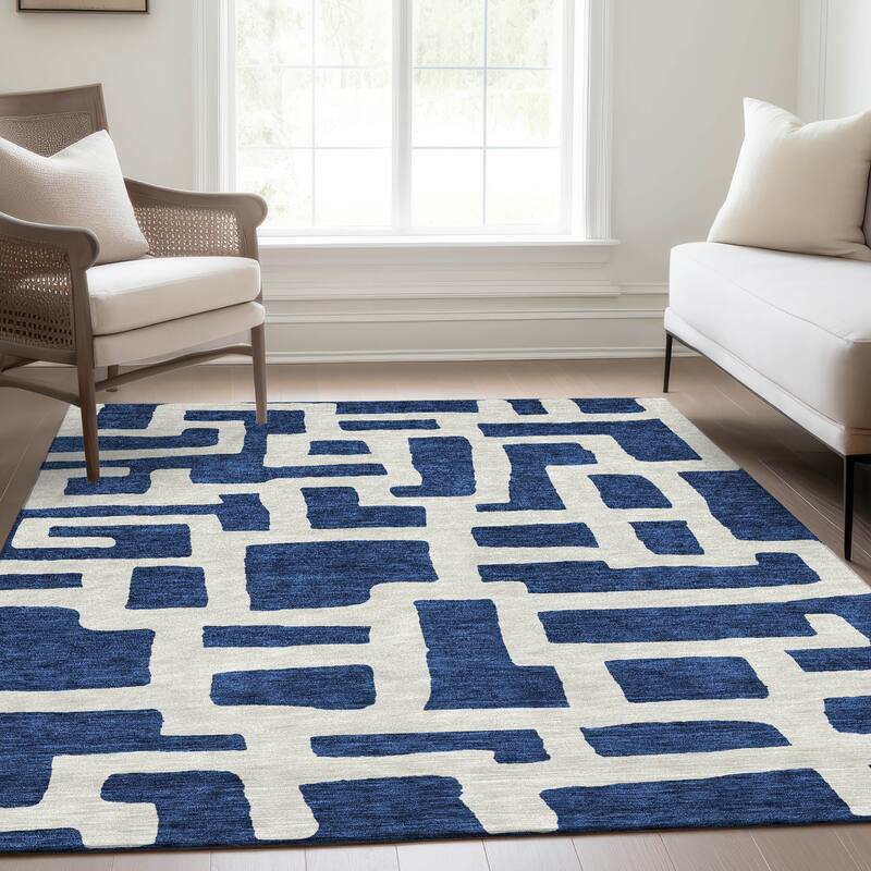 Premium Washable Super Soft Geo Maze Mayfield Rug
