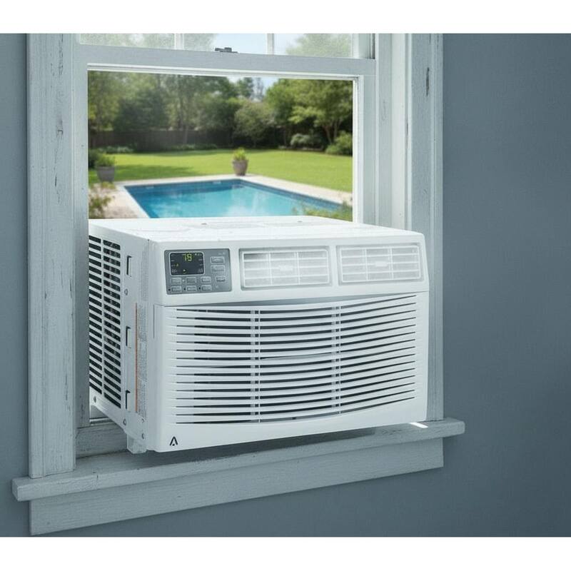 8000 BTU Window Air Conditioner, Fast Cooling to 350Sq.Ft.，Remote - White
