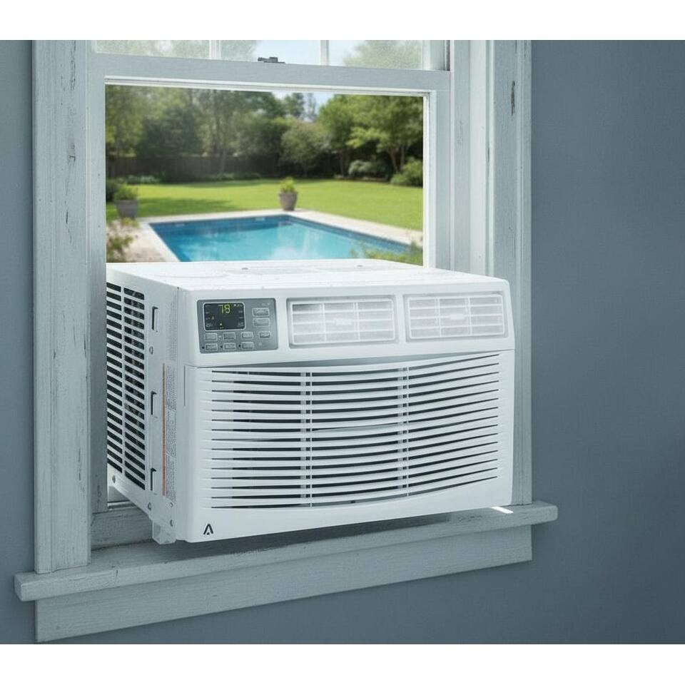 8000 BTU Window Air Conditioner, Fast Cooling to 350Sq.Ft.，Remote