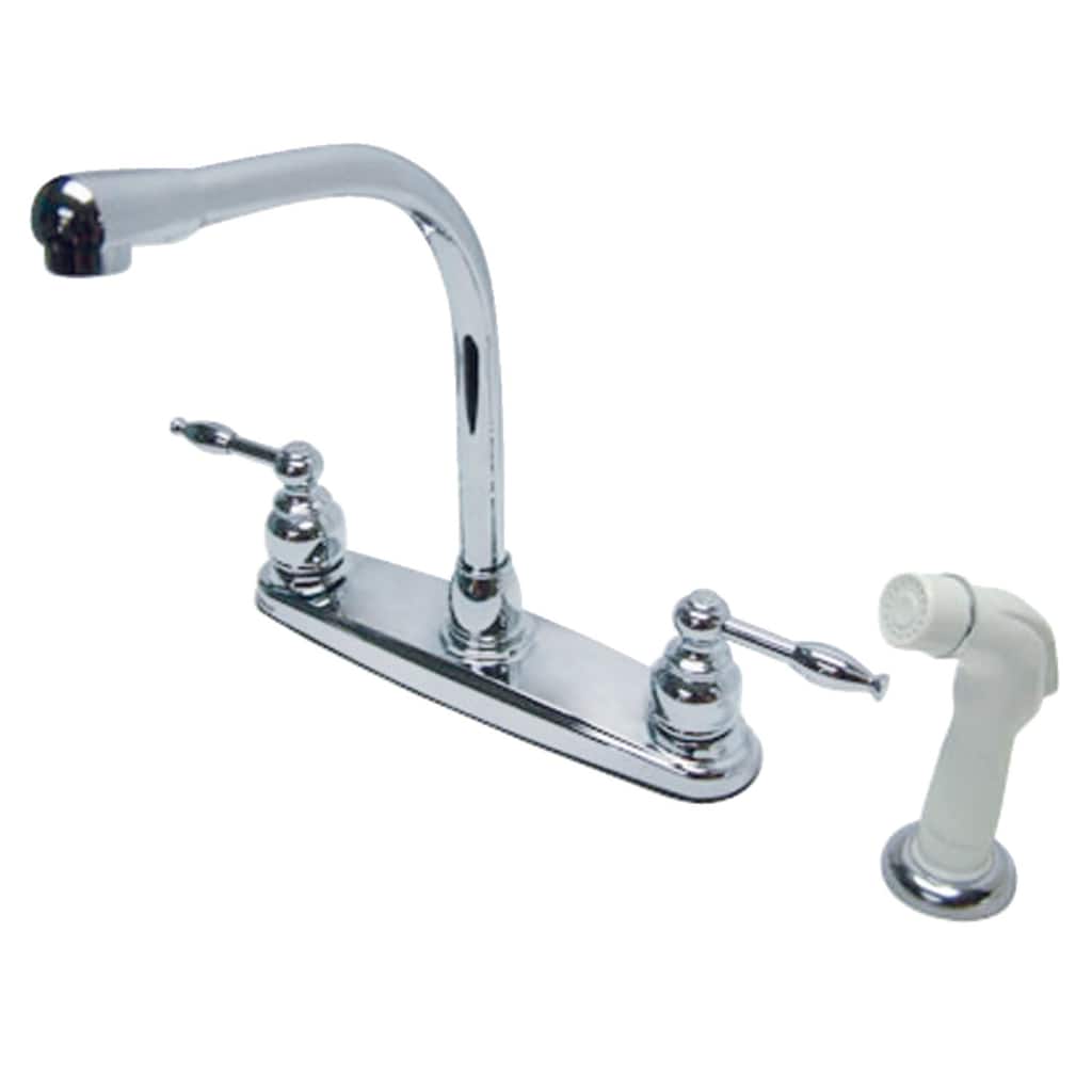 Kingston Brass Knight Centerset Kitchen Faucet with Metal Lever
