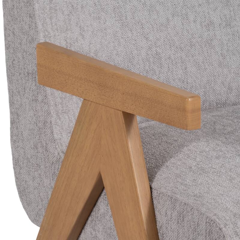 Sagebrook Home Modern Neutral Upholstered Armchair - 30" x 33" x 36"