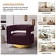 preview thumbnail 81 of 114, HULALA HOME Carisa Modern Upholstered Swivel Open-Back Barrel Chair with Golden Base