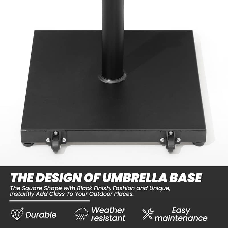 Patio Outdoor Market Umbrella Holder Base 40/55 Pound Square Stand for Pole Umbrella