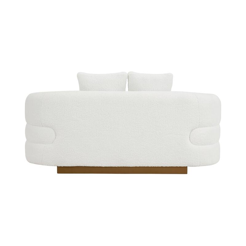 Selsey 2-Piece Sherpa Fabric Living Room Sofa Set
