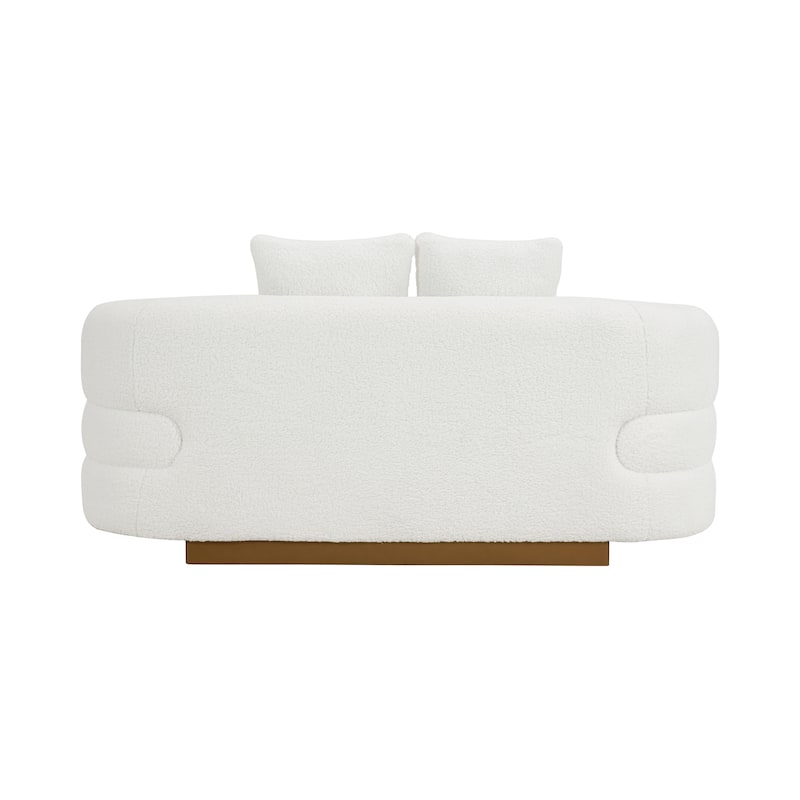 Selsey Sherpa Fabric Living Room Loveseat - N/A