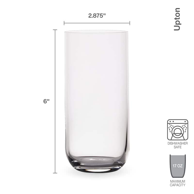 Mikasa Upton Set of 4 Highball Glasses, 17 Oz