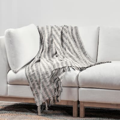Villa by Classic Home Linna 100% Cotton 50x70 Throw Blanket Blanket