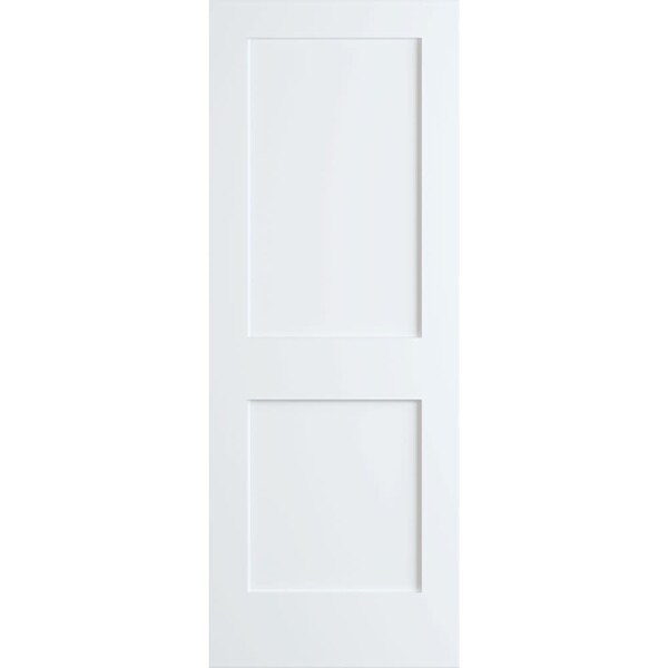 Frameport SHK-PD-F2P-6-2/3X2-1/3 Shaker 28" by 80" Flat 2 Panel Interior Slab Passage Door - Primed
