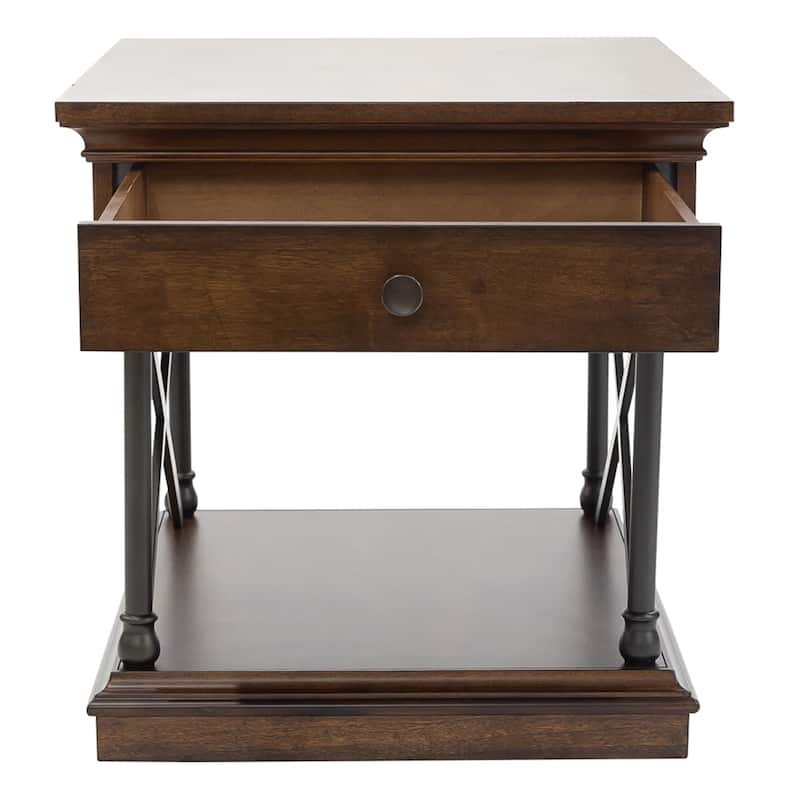 Tribeca Cordovian Brown Birch Living Room Table Set 3 Piece with Cocktail Table, End Tables