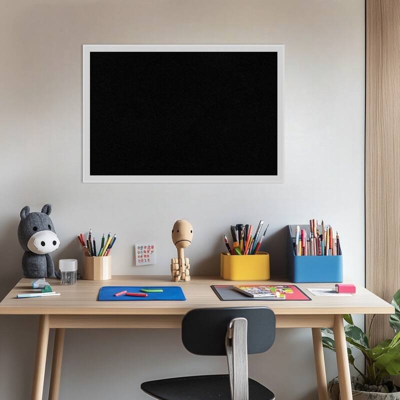 Incline Silver Wood Framed Cork Board - Bulletin Board, Organization Board, Pin Board