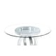 preview thumbnail 3 of 3, ACME Ornat Dining Table in Clear, Mirrored and Faux Diamonds