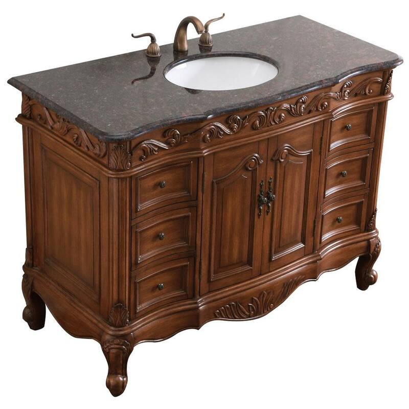 Elegant Lighting VF38848 Oakland 48" Free Standing Single Basin Vanity