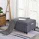 preview thumbnail 8 of 12, HOMCOM 2-In-1 Design Convertible Footrest Stool Sofa Bed - 33.75*28.25*17.75