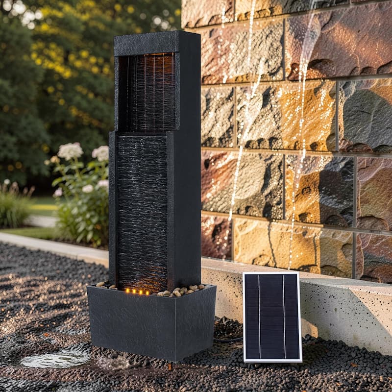 Teamson Home 38" Athena Outdoor Solar Powered Water Fountain