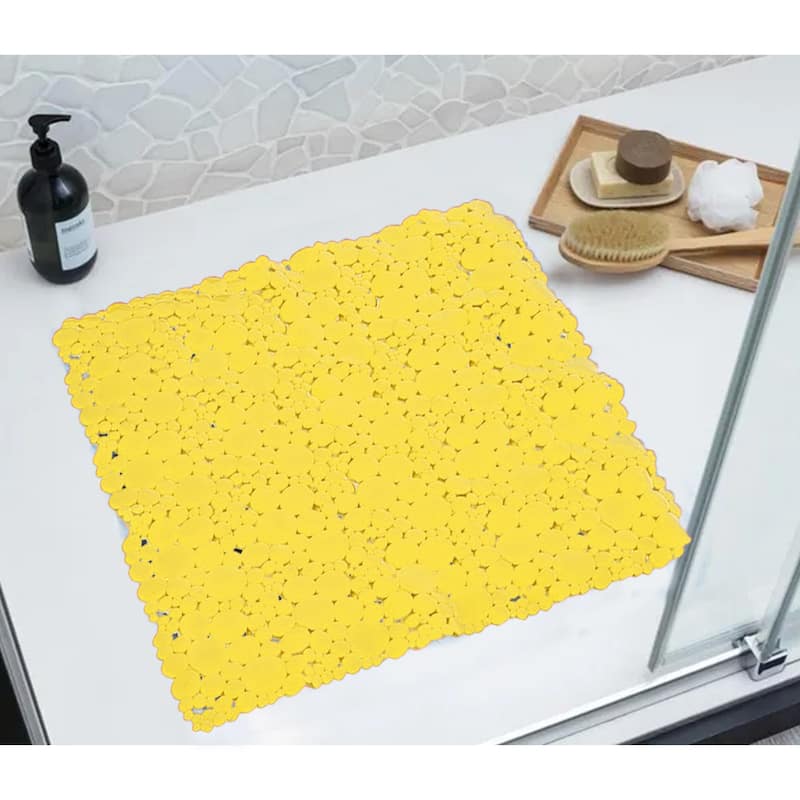 Bubbles Non-Slip Square Shower Mat 20 L X 20 W