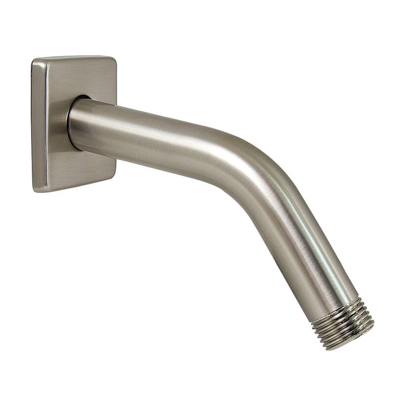 Kingston Brass Claremont 7-Inch Shower Arm with Square Flange - Brushed Nickel