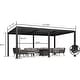 preview thumbnail 28 of 74, PURPLE LEAF Outdoor Louvered Pergola with Adjustable Metal Roof for Patio Pergola