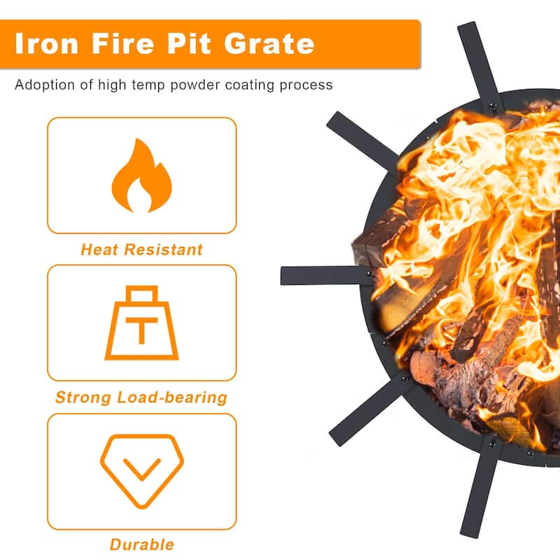 Aoodor 21"-31" Adjustable Fire Pit Grate