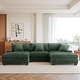 preview thumbnail 99 of 153, 118.4"W Plush Modular Sectional Sofa with Pillows