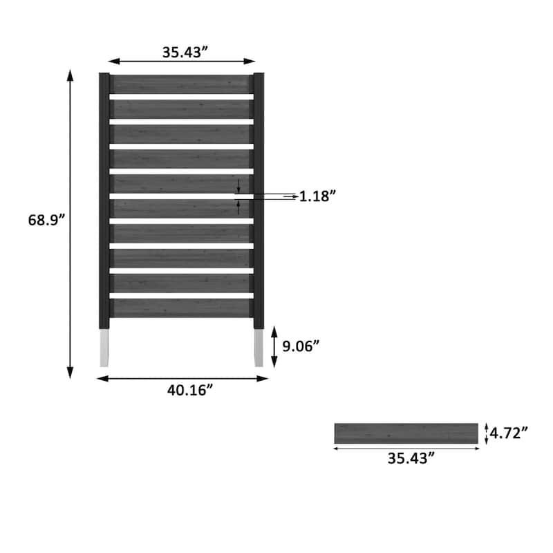VEIKOUS 1 Pannel Versatile Outdoor Privacy Panels, Aluminum and Wooden Fence Panels for Garden