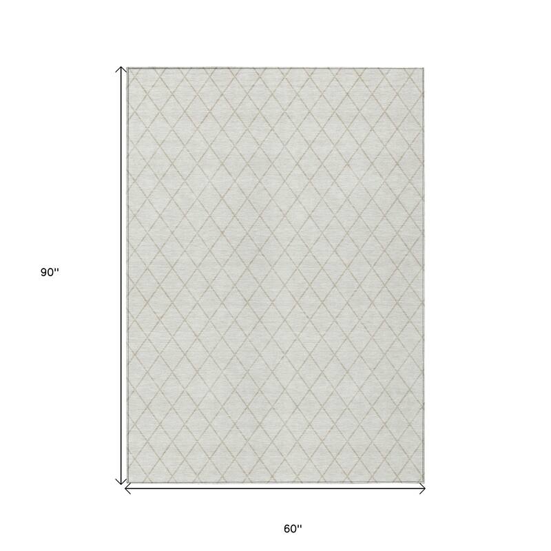 HomeRoots Geometric Transitional Rectangle Outdoor Rug