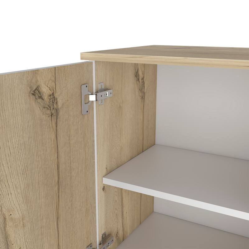 Medicine Cabinet with Soft Close, Single Door, Two Internal Shelves, Light Gray Finish - Easy Assembly