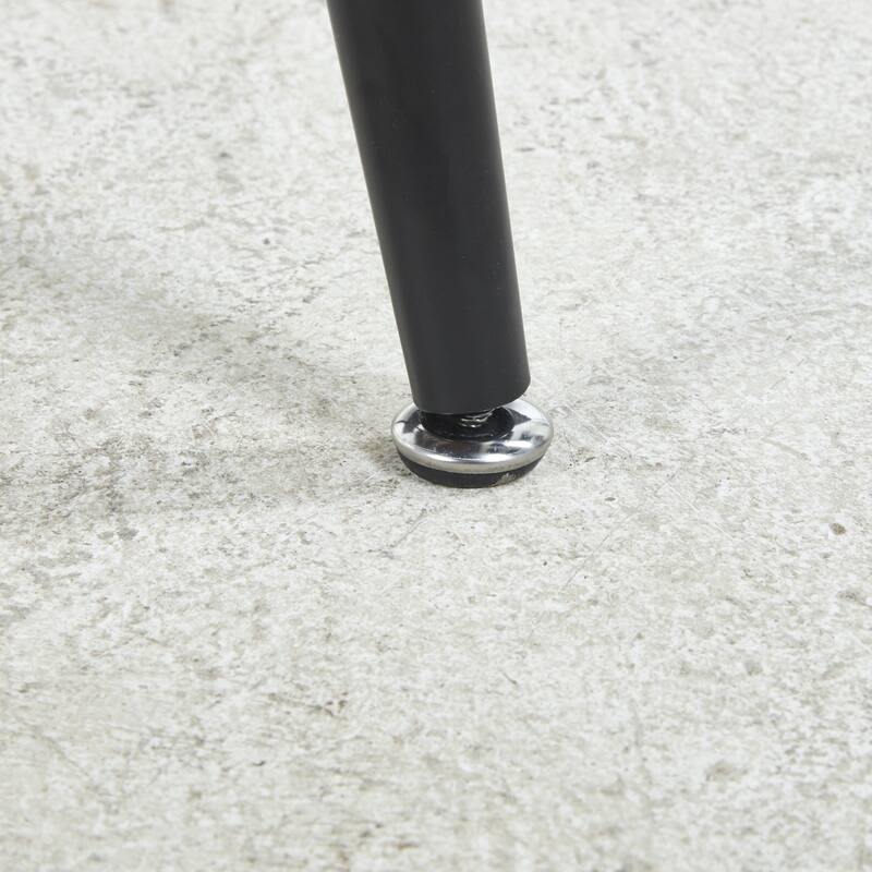 Extensible Oval Dining Table for 4-6 Person, Multi-functional Office Dining Table, Kitchen Table with MDF Top & Metal legs