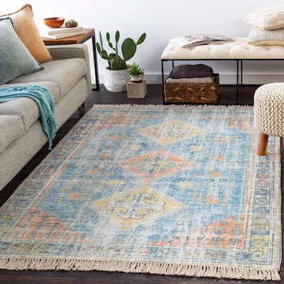 Livabliss Hermione Handmade Triple Medallion Cotton Area Rug