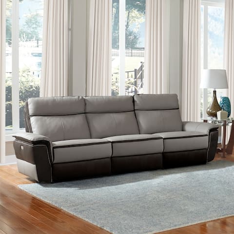 Barberton Leather Power Double Reclining Sofa