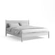 preview thumbnail 8 of 12, Queen-size Mid-century Modern Wood Paneled Platform Bed White