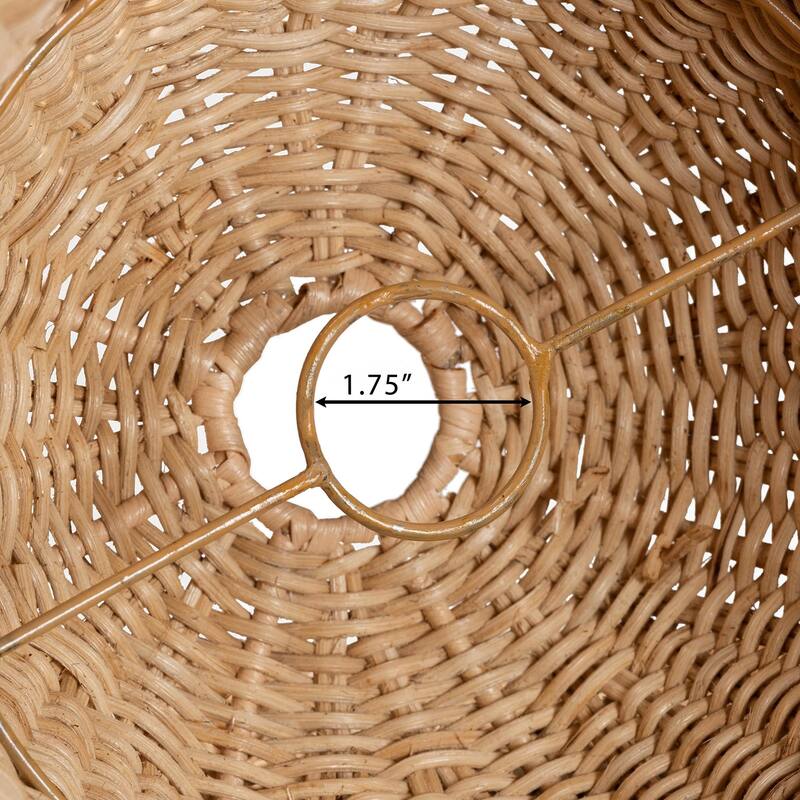 Semira Bohemian Natural Scalloped Rattan Pendant Lampshade