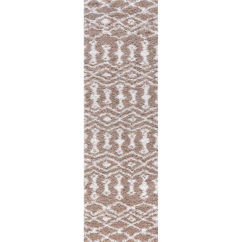 Joy Shag Mediterranean Geometric Indoor Area Rug