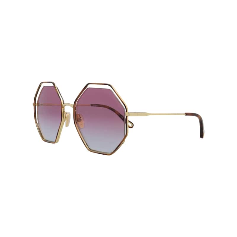 Chloé Square-Frame Metal Sunglasses