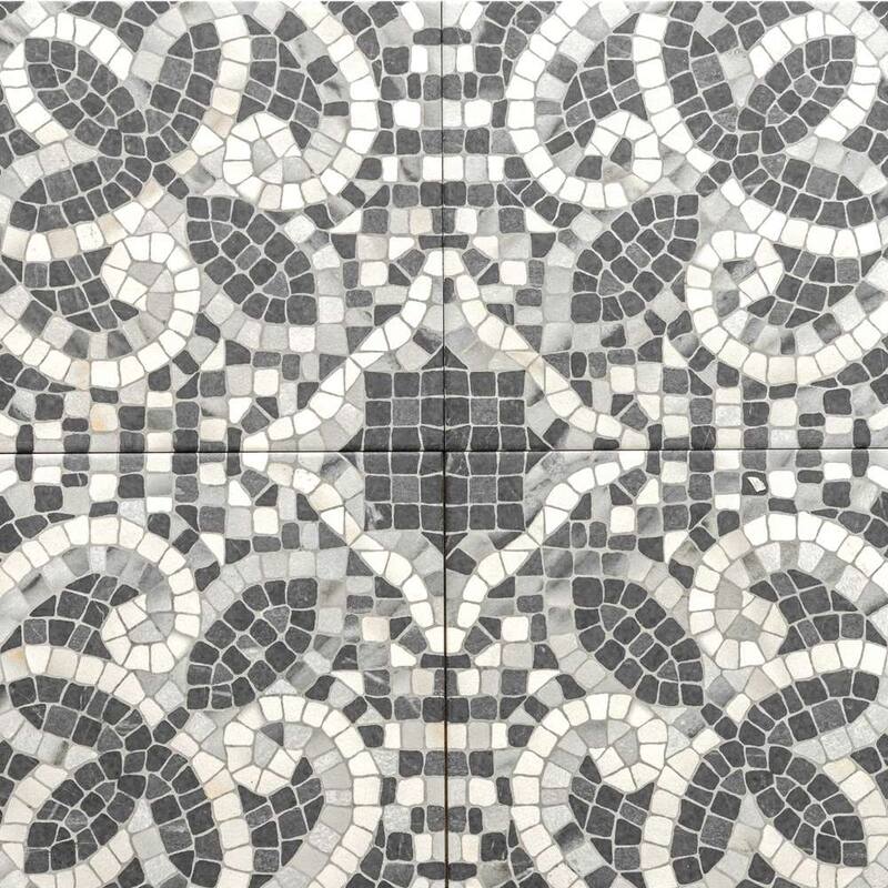 Roman Road 8x8 Matte Porcelain Encaustic Tile - Floor & Wall
