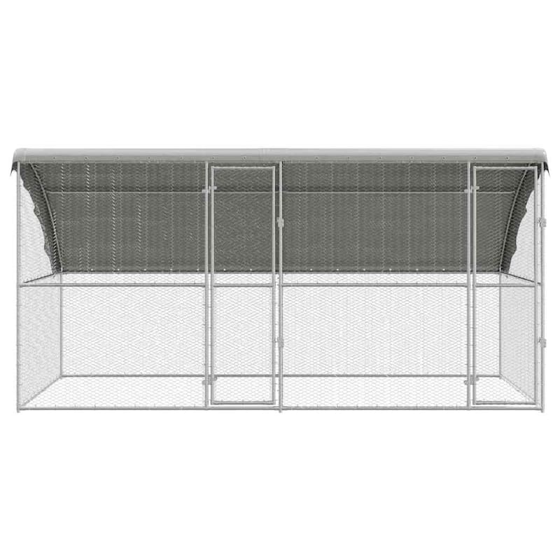 vidaXL Chicken Cage Silver 400/600/800 x 200 x 198.5 cm Galvanized steel