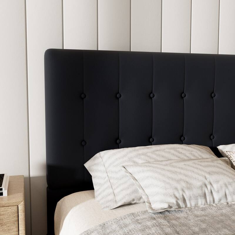 Plywood Frame Upholstered Platform Bed with Lift-up Storage