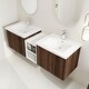 preview thumbnail 127 of 131, BNK 12/24/36/48/60 Inch Wall-Mounted Bathroom Vanity, Bathroom Cabinet with Doors or Side Shelves