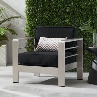 Christopher Knight Home Cape Coral Outdoor Aluminum Club Chair with Optional Sunbrella Cushions