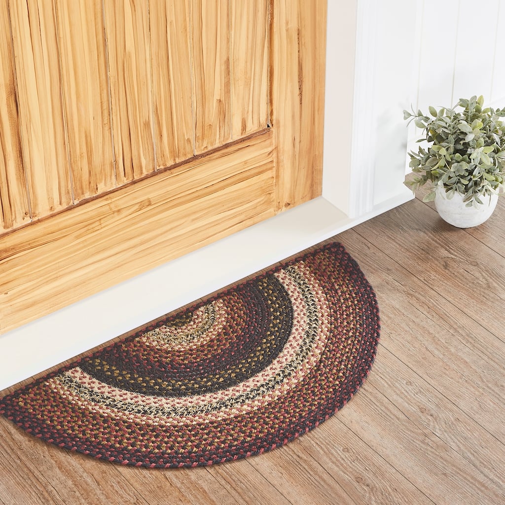 Beckham Jute Rug Half Circle w/ Pad 16.5x33 - 16.5" x 33"