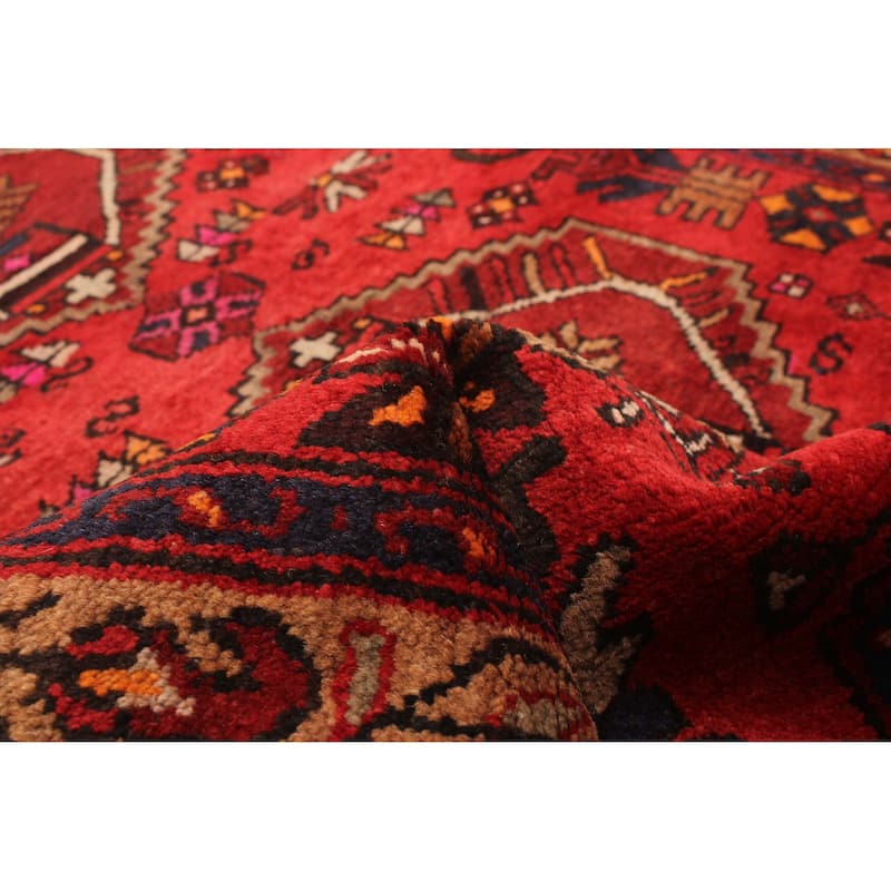 ECARPETGALLERY Hand-knotted Andelz Red Wool Rug - 3'1 x 7'10
