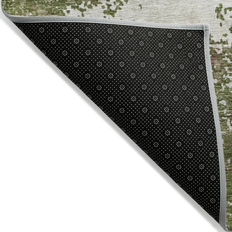 Machine Washable Indoor/ Outdoor Abstract Pixels Chantille Rug