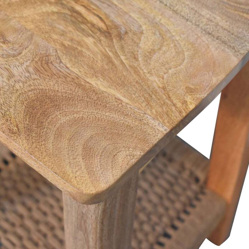 Solid Wood Rope End Table