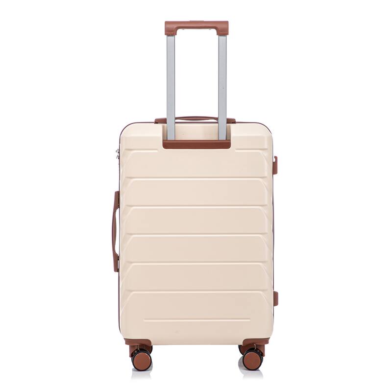 28 Inch Large Checked Luggage, Scratch Resistant Surface Four Multi-Directional Wheels, With Combination Lock and Side Hooks