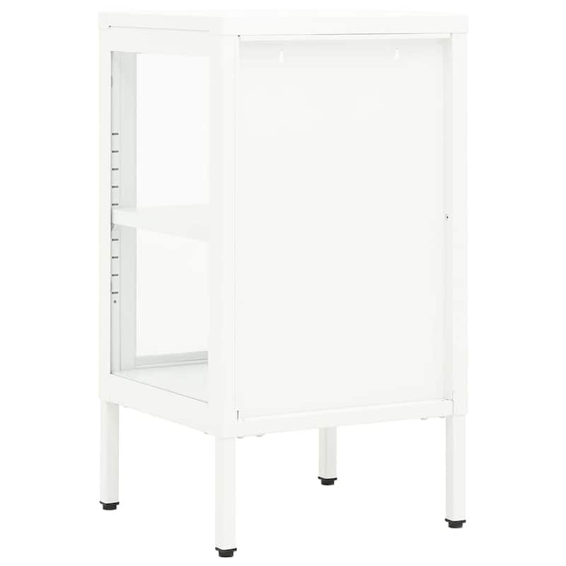 vidaXL Sideboard 14.9"x13.7"x27.5" Metal and Glass